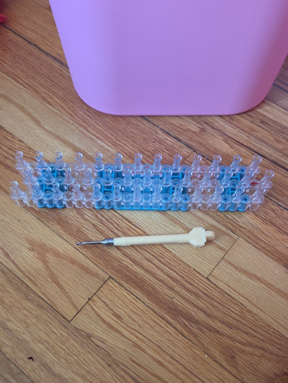Hair Loom Band Kit Loom Board and Hook - Blue Clear